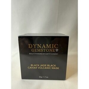 Dynamic Gemstone Black Jade Black Caviar Volcanic Mask 50g‎ 1.7oz New Sealed